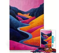 Puzzle Vivid Valleys 1000 pièces Développe la mémoire,ludique et de qualité Professionnelle pour stimuler l'esprit (38x52cm)