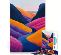 Puzzle Vivid Valleys de 1000 pièces pour Adultes,Jeu de réflexion,découpe Laser pour Un Assemblage Parfait,activité enrichissante pour Les Jours de Pluie (38x52cm)