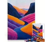 Puzzle Vivid Valleys pour Adultes, 1000 pièces, Divertissement intellectuel, Passe-Temps paisible, découpe Nette, Cadeau Unique (50x75cm)