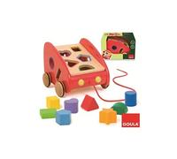 Puzzle Goula Voiture à tirer avec formes encastrables 8 pièces Multicolore G