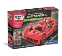 Clementoni – Kit Voiture de circuit Mon Atelier de Mécanique – 120+ pièces, pistons mobiles, 7 ans+