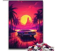 Puzzle Voiture de Sport Neon Sunset 2000 pièces pour Adultes et Adolescents, à partir de 14 Ans, décoration Murale, Cadeaux Uniques pour Anniversaire et Noël (70x100cm)