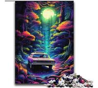 Puzzle Voiture Néon dans la Nature 2000 Pièces pour Adultes, Jeu de Jouets stimulants, Décoration Murale, Cadeaux d'anniversaire et de Noël Uniques (70x100cm)