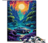 Puzzle Voiture Néon dans la Nature pour Adolescents 1000 Pièces, Convient aux 14 Ans et Plus Amusement en Famille. C'est Un pour Toute la Famille (26x38cm)