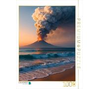 Puzzle · Volcan de l'île - éruption volcanique | 1000 pièces · Format assemblé 64 × 48 cm · CALVENDO Puzzle