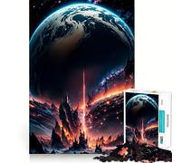 Puzzle Volcan Terre 1000 pièces pour Adolescents Stimulation mentale Activité de découpage de Haute précision et de détente (50x75cm)