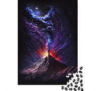 Puzzle Volcans dans la Galaxie, Casse-tête en Carton de qualité supérieure pour Enfants et Adultes à partir de 12 Ans, Cadeaux d'halloween, 300 pièces (40 x 28 cm)