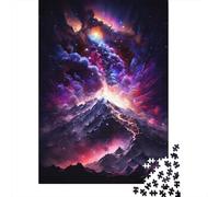 Puzzle Volcans dans la Galaxie, Puzzle rectangulaire en Papier à emboîtement précis pour garçon ou Fille, Cadeaux de Noël, 1000 pièces (38 x 26 cm)