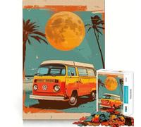 Puzzle Volkswagen de 1000 pièces pour Adultes Un Jeu Amusant et Facile à réaliser,avec Un Assemblage Solide et sécurisé,idéal pour Une activité familiale Nocturne (50x75cm)
