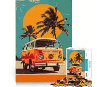 Puzzle Volkswagen Pop Art 1000 pièces Jeu de réflexion Stimulant Fixation optimale Défi cérébral interactif pour la Maison (50x75cm)