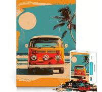 Puzzle Volkswagen Type Transpot 1000 pièces pour Adolescents Stimulation mentale Activité de découpage de Haute précision et de détente (50x75cm)