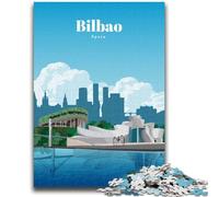 Puzzle Voyage à Bilbao 1000 pièces pour Adultes et Adolescents, Jeu Stimulant et éducatif en Famille pour Anniversaire et Noël 1000 pièces (50x75cm)
