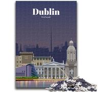 Puzzle Voyage à Dublin 1000 pièces pour Adolescents, Jeu Familial Anti-Stress, défi Difficile, Cadeaux pour Amis et Famille 1000 pièces (50x75cm)