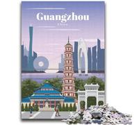 Puzzle Voyage à Guangzhou 1000 pièces pour Adultes et Adolescents, à partir de 14 Ans Entraînez Votre Cerveau et Vos Mains Cadeaux de Noël 2000 pièces (70x100cm)