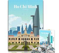 Puzzle Voyage à Ho Chi Minh-Ville pour Adultes 1000 pièces, Jeu éducatif, Jouet de défi, idéal comme Cadeau pour Toute la Famille 38x26cm