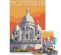 Puzzle Voyage à Montmartre de 1000 pièces - Coupe précise - Jouet amusant pour les loisirs - Cadeau d'anniversaire - Jeu d'art (38 x 52 cm)