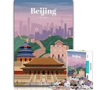 Puzzle Voyage à Pékin 1000 pièces pour Adultes et Adolescents, Aide Le Cerveau à exercer des Jouets addictifs pour cultiver la Patience, Excellent Cadeau 50x75cm