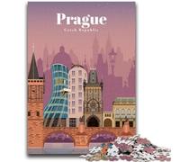 Puzzle Voyage à Prague pour Adultes 1000 pièces, Jouet éducatif Anti-Stress, idéal comme Cadeau pour Toute la Famille 1000 pièces (26x38cm)
