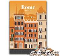 Puzzle Voyage à Rome 1000 pièces pour Adultes et Adolescents, à partir de 14 Ans Entraînez Votre Cerveau et Vos Mains Cadeaux de Noël 1000 pièces (26x38cm)