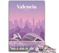 Puzzle Voyage à Valence 1000 pièces pour Adultes, Jeu Stimulant et Jeu Familial, Interaction Parent-Enfant 1000 pièces (26x38cm)