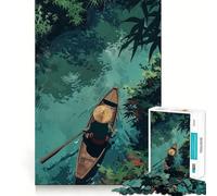 Puzzle Voyage sur Le Fleuve Vietnam 1000 Pièces Un Train pour l'esprit Amusant Découpe Nette Composants Robustes Un Divertissement captivant pour des Moments de détente à la Maison (50x75cm)