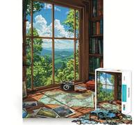 Puzzle Voyagers Retreat 1000 pièces Jeu d'adresse et de réflexion Assemblage Stable Pièces Qui ne bougent Pas Passe-Temps agréable pour Les Longs Week-Ends (38x26cm)