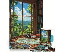 Puzzle Voyagers Retreat 1000 pièces Jeu de Concentration mentale Conception sans Espace et ajustée Défi cérébral interactif pour la Maison (50x75cm)