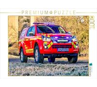 Puzzle · VRW/Isuzu D Max 1.9 4WD / Sapeurs-Pompiers de Schwarza | Chariot de pré-équipement · First Responder · 1000 pièces · Format assemblé 64 × 48 cm · CALVENDO Puzzle