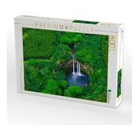 Puzzle · Vue aérienne des Chutes de Wailua à Kauai, Hawaï, États-Unis | 1000 pièces · Format assemblé 64 × 48 cm · CALVENDO Puzzle
