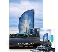 Puzzle W Hotel Barcelone pour Adolescents,1000 pièces,pour stimuler l'esprit,ludique,découpe Nette,Composants Robustes,activité de Groupe réconfortante (50x75cm)