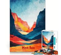Puzzle Wadi Rum de 1000 pièces pour Adolescents Stimulation intellectuelle,Amusement,Assemblage Parfait,Loisirs captivants pour des Moments de détente à la Maison (38x52cm)