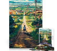 Puzzle Walking Home 1000 pièces pour Adultes, défi Mental, activité sereine, Assemblage sans Couture, Cadeau de Noël (38x26cm)