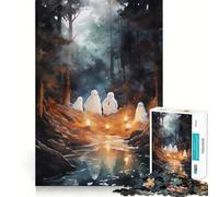 Puzzle Wanderlust Ghosts 1000 pièces Jeu de mémorisation mentale Découpe de Haute précision Activité Manuelle Défi cérébral interactif pour la Maison (38x26cm)