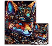 Puzzle Warrior Fox 1000 pièces, Jeu Familial interactif, pour Les fêtes, Jeu d'activités familiales 26x38cm/10,23x14,96 Pouces