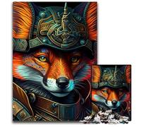 Puzzle Warrior Fox 1000 pièces pour Adultes, décoration d'intérieur, Jeu de réflexion pour Adolescents et Interaction familiale, 50x75cm/19,68x29,52 Pouces