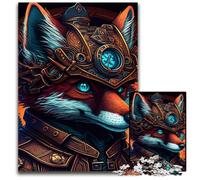 Puzzle Warrior Fox 1000 pièces pour Adultes et Adolescents, idéal pour Un Anniversaire ou des fêtes 50x75cm/19,68x29,52 Pouces