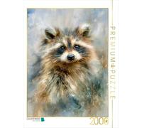 Puzzle · Waschbär, EIN Blick Wie EIN Warmer Nachmittag | 2000 pièces · Format assemblé 90 × 67 cm · CALVENDO Puzzle