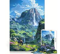 Puzzle Waterfall Rider pour Adultes, 1000 pièces, Exercice Mental, détente et Relaxation, Cadeau spécial Snug Lock (38x52cm)