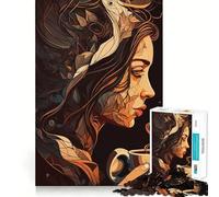 Puzzle We Love Coffee 1000 pièces - Jeu Amusant et ludique - Technologie de découpe Laser avancée - Jouet d’intérieur pour Les fêtes (38x52cm)