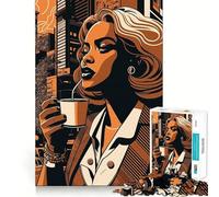 Puzzle We Love Coffee 1000 pièces,Jeu cognitif Amusant,découpe de Haute précision,Cadeau Unique pour soulager Le Stress (38x26cm)
