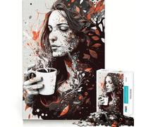 Puzzle We Love Coffee 1000 pièces Stimule l'esprit Découpe Nette Composants Robustes Un Divertissement captivant pour des Moments de détente à la Maison (38x52cm)