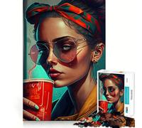 Puzzle We Love Coffee pour Adolescents,1000 pièces,Jeu de mémoire Amusant,Surface Lisse sans bavures,Cadeau d'anniversaire,Casse-tête (38x26cm)