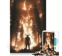 Puzzle Wendigo Forest Fire Guardian pour Adolescents,1000 pièces,Jeu Stimulant l'esprit,Assemblage sécurisé et Solide,activité de Partage en Famille (38x26cm)