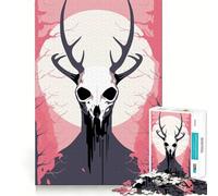 Puzzle Wendigo Vector Art Cryptide 1000 Pièces Jeu de mémoire Amusant Bords Lisses,Assemblage Parfait Une façon divertissante d'occuper Son Temps Libre (38x26cm)