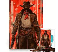 Puzzle Western Outlaw 1000 pièces pour Adultes,défi Mental,découpe Nette,alignement Parfait,activité Amusante en Famille Le Soir (50x75cm)