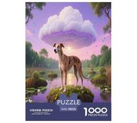 Puzzle Whippet 1000 Pièces pour Adultes Et Enfants, Jeu Ludique Et Instructif, Puzzle Chien Marais, Home Decor, Cadeau Enfant 38x26cm/1000pcs