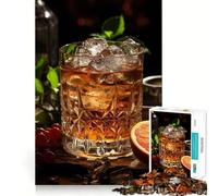 Puzzle Whiskey on Ice pour Adultes 1000 pièces Jeu de mémoire et de réflexion Découpe Fine Finition Premium Un Moyen captivant de Passer Le Temps (50x75cm)