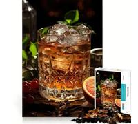 Puzzle Whiskey on Ice pour Adultes,1000 pièces,Puzzle Amusant et précis,découpe de Haute précision,Facile à Apprendre,pour Toute la Famille (38x52cm)
