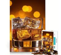 Puzzle Whiskey on The Rocks 1000 pièces pour Adolescents,Jeu de Concentration mentale,découpe de précision,Bords Lisses, pour Les fêtes (38x26cm)
