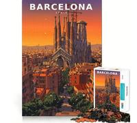 Puzzle Whispers of Stone au crépuscule rétro 1000 pièces Jeu de Construction Focus Zero Gap Activité gratifiante pour Les Jours de Pluie (38x26cm)